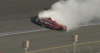 Reddick spins coming out of Turn 3 in Next Gen practice