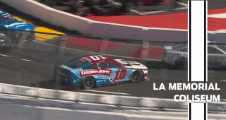 Todd Gilliland makes contact with Aric Almirola, No. 10 crashes hard into wall