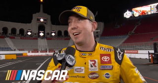Kyle Busch reacts to earning top qualifying speed for The Clash