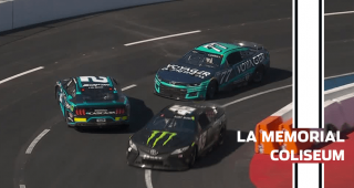 Austin Cindric spins after contact in Clash heat race