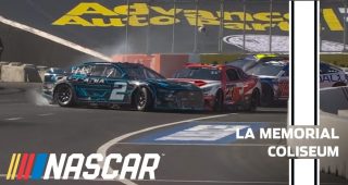 Bubba Wallace turns Austin Cindric in the closing laps of LCQ 2