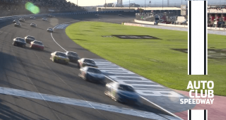 Larson holds off Dillon, Jones to win at Auto Club Speedway
