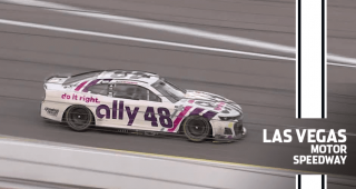 Alex Bowman edges teammate Kyle Larson to win at Las Vegas in overtime