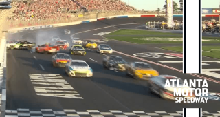William Byron holds off charging field to win at Atlanta