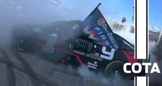 Ross Chastain celebrates first win with massive burnout