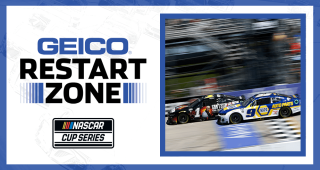 Chastain, Elliott go door-to-door in GEICO Restart Zone