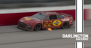 Chrome Horn: Logano bumps Byron to win Darlington