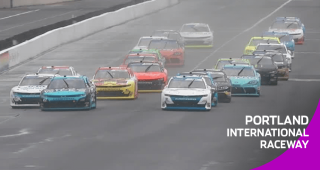NASCAR Xfinity Series drivers take on the rain in Portland