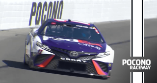 Denny Hamlin wins Cup pole at ‘Tricky Triangle’