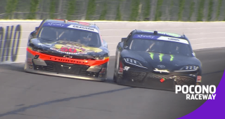 Noah Gragson, Ty Gibbs go head-to-head at Pocono