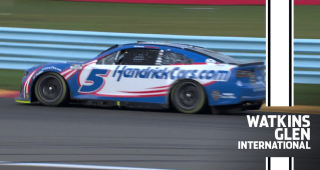 Larson runs Elliott wide, takes the win at Watkins Glen