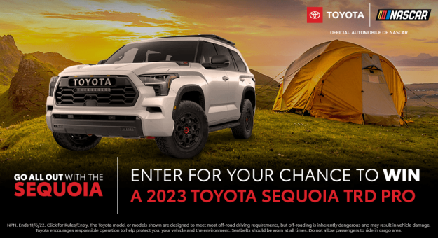 Visit Toyota y la NASCAR te regalan una Sequoia TRD Pro 2023 durante los Playoffs de la Cup Series page