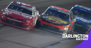 Gragson bests Larson, Creed in three-way battle for the win at Darlington