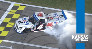 Nemechek burns it down at Kansas Speedway