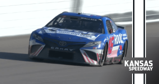 Bubba Wallace holds off Denny Hamlin to win at Kansas