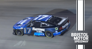 Chris Buescher takes the checkered flag at Bristol