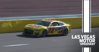 Logano catches Chastain late, wins at Las Vegas