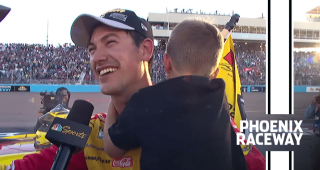 ‘We’re champions again!’: Joey Logano wins after dominating Phoenix