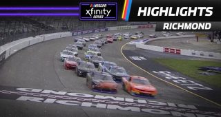 Justin Allgaier leads the Xfinity field to green at Richmond