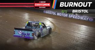 Logano burns rubber after Truck Series win at Bristol