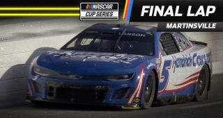 Kyle Larson beats the clock, takes the checkered flag at Martinsville