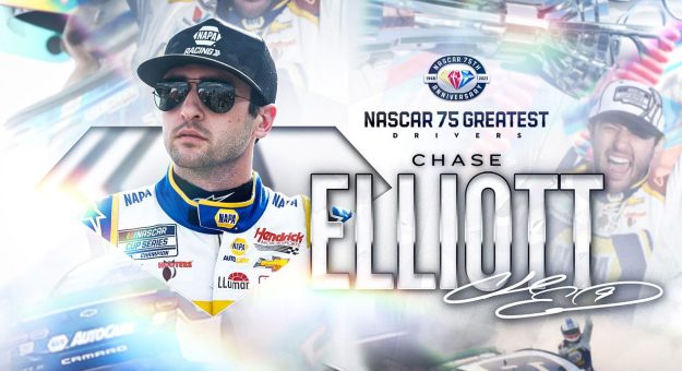Visit Chase Elliott agregado a la lista de los 75 Mejores Pilotos de la NASCAR page