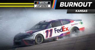 Denny Hamlin burns it down at Kansas