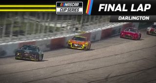 William Byron pulls ahead of Kevin Harvick to win at Darlington