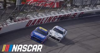 Exclusive: Alternate angle of the Larson/Nemechek final-lap battle