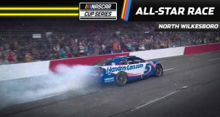 Burnout of the year?! Larson celebrates All-Star win in style