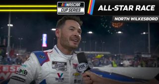 ‘That was an old-school [expletive] whippin”: Larson takes third All-Star win