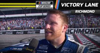 Chris Buescher reacts to winning, clinching playoff berth at Richmond