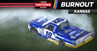 Sweet victory: Christian Eckes celebrates Kansas win with scorching burnout