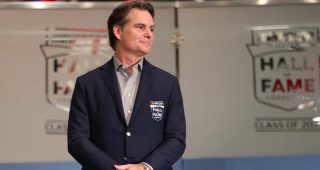 Class of 2019 Hall of Fame member Jeff Gordon celebrates induction of teammates