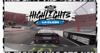 In-car camera: Ty Gibbs turns laps at LA Coliseum