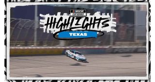 Jimmie Johnson wads up No. 84 Toyota in Texas practice wreck