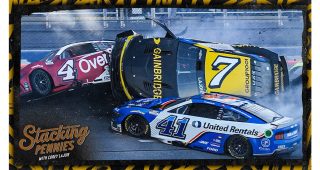 Corey’s LaJoie-ride across the finish line at Talladega