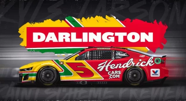 Visit Autos con nuevo look para el fin de semana retro 2024 en el Darlington Raceway page