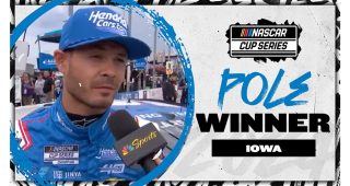 Kyle Larson claims first Cup Series pole at Iowa