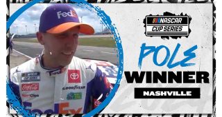 Denny Hamlin claims second pole of 2024 at Nashville