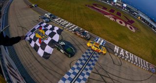 Monster Unleashed: Joey Logano’s sprint to finish yields narrow Nashville win