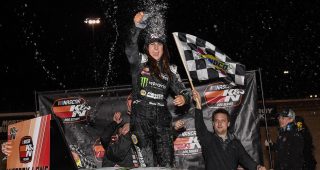 Flashback Friday: Hailie Deegan wins the West Series dirt race at Las Vegas in thrilling fashion