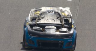Justin Haley has hood issue during Martinsville practice