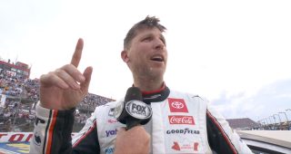 Denny Hamlin on Darlington dub: ‘Two people I really love: Pit crew and Kyle Larson’