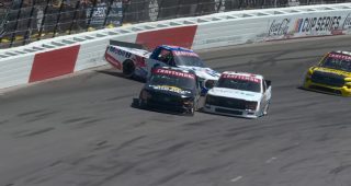 Smith wins, Heim spins in chaotic North Wilkesboro OT finish