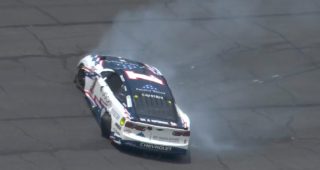 Ross Chastain has tire issue, hits outside wall in practice at Charlotte