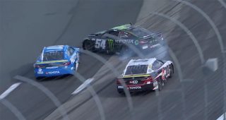 Hamlin spins out Gibbs in frustration, criticizes teammate over radio