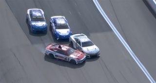 SVG gets squeezed then spins out Berry early in Stage 2