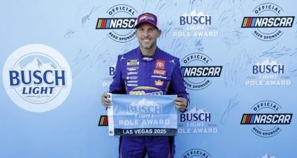 2025 Oct11 Denny Hamlin Pole Board Lvms 870x462