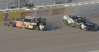 William Byron is out after crashing hard into Ty Dillon